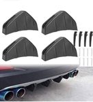 AUTO MT 4pcs Car Rear Lower Bumper Wing Lip Diffuser Shark Fin Spoiler Tirm Covers Decoration Rear Bumper Splitter Universal for All CAR