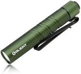 OLIGHT I3T 2 EOS 200 Lumens Mini Flashlight, Small Pocket EDC Flashlight with AAA or Rechargeable Battery, Dual-Output Slim Tail Switch Light for Camping and Hiking(OD Green)