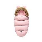 Balakaka Universal Baby Bunting Footmuff, Windproof Outdoor Thick Thermo Fleece Pushchair Footmuff for Pushchairs, Winter Warm Baby Bunting Bags for Baby 0-3 Years, pink