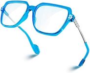 VISOONE Oversized Blue Light Blocking Glasses with Chic Square TR90 Frame and Metal Temple for Women Men REMY