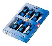 Kirschen 1118000 Number 1118 Firmer Chisel Set with 2-Component Handles - Multi-Colour (6-Piece)