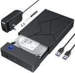 Hard Drive Enclosure 3.5, FEMORO USB 3.0 External Hard Drive Case with 12V Power Adapter for 3.5 2.5 inch SATA HDD SSD Reader, up to 18TB, Support UASP for Seagate Western Digital Toshiba and More