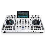 Denon DJ PRIME 4+ WHITE Standalone DJ Controller with Stem Separation on 4 Decks, Wi-Fi Streaming, Drop Sampler Mixer, 10.1" Touchscreen, Light Control