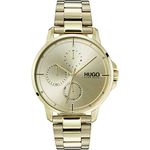 HUGO Analogue Multifunction Quartz Watch for Men with Gold Colored Stainless Steel Bracelet - 1530026