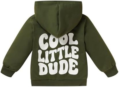 ZOELNIC Toddler Baby Boy Fall Winter Hooded Clothes Baby Boy Hoodie Tops Letter Printed Long Sleeve Sweatshirt
