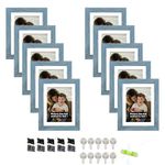 Art Street Individual Photo frames Set of 10, Picture Frame For Home Decoration, Living Room, Office Decoration (Blue, Size: 6x8 Inch)