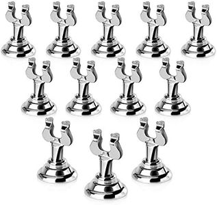 New Star Foodservice 23428 Harp Style Place Card/Table Number Holder, 1.5 inch, Silver, Set of 12