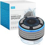 Bluetooth Shower Speaker by Johns Avenue. Waterproof - Wireless - Portable Speaker with Strong Suction Cup and LED Mood Lights. Best Shower Speaker Bluetooth Waterproof for 2020