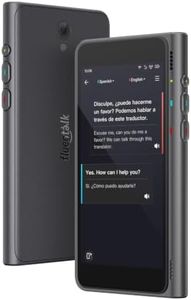 Timekettle NEW T1 Translator Device Supports 40 Languages, 31+ Offline Language Pairs, Photo Translation, No WiFi Needed, 2-Year Global Data, 4" HD Screen for Travel Black