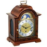 Watching Clocks Hermle Debden Mechanical Mantel Clock with Moon Phase Feature and Westminster Chime (Walnut)