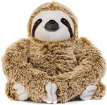 Realistic Sloth Stuffed Plush Toy Animal - Cuddly, Huggable, Silky Fur - Cute Brown Three Toed Sloth for Girlfriend Birthday Gift