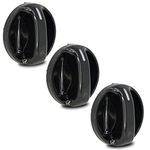 Climate Control Switch AC Knobs - 3 PC Set Replaces OEM Part# 55905-0C010, 559050C010 - Compatible with Toyota Tundra 2000, 2001, 2002, 2003, 2004, 2005, 2006 - Air Conditioner Replacement Switches