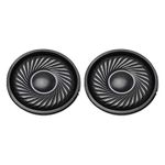 sourcing map 2Pcs Round Internal Magnet Speaker Loudspeaker 8 Ohm 2W 1.5 inch Dia Steel Shell