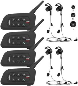 GaiRen Referee Headset, USB C Interface Communication System with Headset Earphone for Volleyball Official Football Soccer Handball (4 Pack)