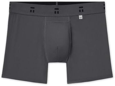 Tommy John Men's Air 4" Trunk Underwear - Hammock Pouch (Gray Pinstripe, Medium)