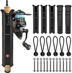 AMURS 6Pcs Fishing Rod Holders,Wall Mounted Rod Holder Boat Rod Holders with 6inch Ball Bungee Cords and Screws