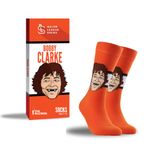 Major League Socks - NHL Philadelphia Flyers - Bobby Clarke - Hockey Fan Holiday Gift Unisex Apparel (Size 7-13)