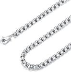 Besteel Womens Mens Stainless Steel Rolo Cable Wheat Chain Link Necklace for Men 16-36 Inch (22 Inches)