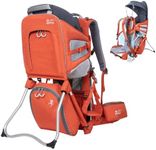 WIPHA Baby Backpack Carrier, Adjustable Child Carrier with Sunshade, Lightweight Hiking Carrier for Toddlers, Breathable Design, Large Storage, Travel & Camping (Orange)
