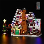 GEAMENT LED Light Kit (Remote Control) Compatible with Gingerbread House - Lighting Set for Creator 10267 (Building Set Not Included)