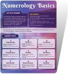 Numerology Cheat Sheet For Beginners - Double-Sided Numerology Quick Reference Chart - Numerology And Astrology Basics Tarot Card - Life Path Number, Name Number, Angel Numbers, Master Numbers Guide