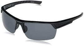 Columbia Men's Peak Racer Sunglasses, Black/Smoke Polarized, 70 mm