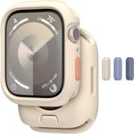 MAGEASY Protective Case for 41mm Apple Watch Series 9, Series 8, Series 7 | Shockproof Silicone Bumper, Skin - Starlight