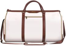 Garment Bags for Travel, Carry-On Suit Bag, Convertible Garment & Duffel Bag with Shoe Compartment, Perfect for Business Trips & Weekend Getaways,New Beige