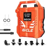 GICLE Paddle Board Pump Electric Portable with Dual Stage Inflation, High Pressure Air Pump for Paddleboard/Inflatable Bed/Mattress with 12V DC Car Connector and Portable Boat Accessories