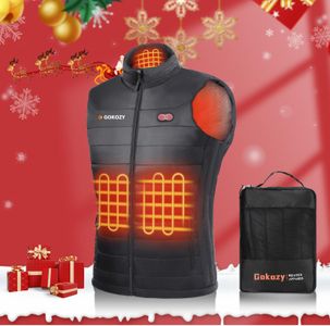 Gokozy Men’s Heated Vest with 10000mAh Battery – Adjustable Warmth