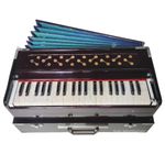 TRADING DUKAN Harmonium by SG Musical - - Harmonium Musical Instrument Store Harmonium with 42-Keys,7 Bellow, Two Reed(Bass-Male), 3.5 Octave, Coupler, Chudidaar with Free Paaded Carry Bag
