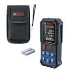 Bosch Professional Laser Measure GLM 50-27 C (Range: up to 50m, Robust, IP65, Data Transfer via Bluetooth, 2x AA Batteries, Hand Strap, Pouch)