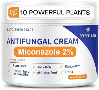 Seebeellar Antifungal Cream for Athletes Foot Jock Itch Ringworm Seborrheic Dermatitis Folliculitis Tinea Miconazole 2% Skin Fungus Relief Anti Fungal Athletes Foot Treatment for Humans 3.4 oz, 100g