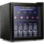 Antarctic Star 12 Bottle Wine Cellar - Mini Beverage Fridge for Wine, 48 Can Small Wine Cooler for Home and Bar, Electronic Temperature Knob Control, 1.3 Cu. Ft.