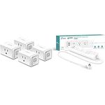 Kasa Smart Plug by TP-Link (HS103P4) 4-Pack and Kasa Smart Plug Power Strip (KP303)