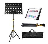 Softline Pro SP22-Y Foldable Music Notation Sheet Stand 2 Steps Height Adjustable With Carry Bag (Black & Yellow)