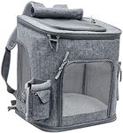 Royale Dog/Cats Backpack, Ideal for 3-10kg Pets, Dog/Cat, Hiking, Travel, Camping, Outdoor Cotton Backpack Grey