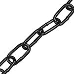 Faithfull FAICHCUT30B Black Japanned Steel Chain 3.0 mm Dia. x 2.5 m Length 80 kg Load Limit