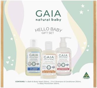 GAIA Natural Baby Hello Baby 3 Piece Gift Set, Multicolour