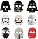 TOPWAYS Mask 9 Pieces Cartoon Mask Party Supplies, Children Masks Dress Up Cosplay for Kids Costumes Dress Up Cosplay Birthday Party Masks (9PCS S W)