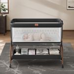 Baby Bassinet Bedside Crib, 3-in-1 Baby Bassinet Bedside Sleeper, Full-Mesh Sides, 6-Height Adjustable, Stable and Secure Crib for Newborns