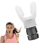 GROVL Breathing Exerciser Trainer, Lung Trainer, Deep Breathing Lung Exercise Device, Lung Strengthener Adjusts Resistance to Improve Lung Capacity（White）