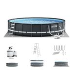 INTEX 26333EH Ultra XTR Deluxe above Ground Swimming Pool Set: 20ft x 48in – includes 2100 GPH Cartridge Sand Filter Pump – SuperTough Puncture Resistant – Rust Resistant – Easy to Assemble