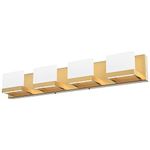 Tipace Gold Vanity Lights for Bathroom Modern LED 4 Lights Bathroom Vanity Lights Up and Down Wall Light Fixtures 6000K