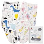 a baby cherry - Baby Swaddle Wrap || Adjustable for Newborn || 100% Cotton Soft || Baby Blanket for 0-3 Months - Pack of 2 (Multi-Color, 200 GSM)