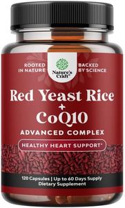 Red Yeast Rice with CoQ10 Supplement - Extra Strength Red Yeast Rice 1200 mg. Capsules with CoQ10 100mg Per Serving - Heart Health Supplement 3rd Party Tested Vegan Non-GMO & Citrinin-Free (2 Months)