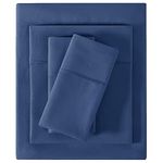 Softan Full Size Sheet Set - Soft Full Bed Sheets - Brushed Microfiber Fitted Sheet 15" Deep Pockets -4 Pieces Double Bed Sheets - Breathable Bedding Sheets & Pillowcases, Navy