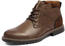 Bruno Marc Men's Chukka Dress Boots Casual Lace up Plain Toe Boot Shoes for Men Dark Brown Size 8.5 M US Stone-8