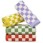 Cotton Wash Cloths Checkered 4 Pack