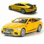 ARNIYAVALA 1/32 Benz AMG GT63 Model Car Alloy Diecast Pull Back Toy Car with Sound and Light Door Can Be Opened Toy Vehicle for Kids Gift (A_YELLOW)